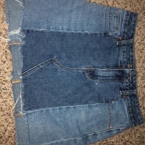 multicolored jean Pascun mine skirt